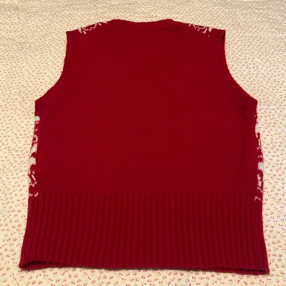 Vintage women’s pullover knit sweater vest size medium - Picture 2 of 5